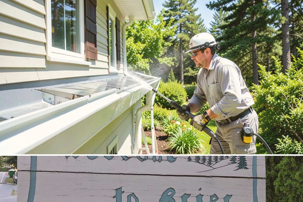 Concrete Pad Cleaning in Brier, Snohomish County, WA - These shaded pads benefit from a summer cleaning when reduced rainfall slows the moss that otherwise returns quickly.