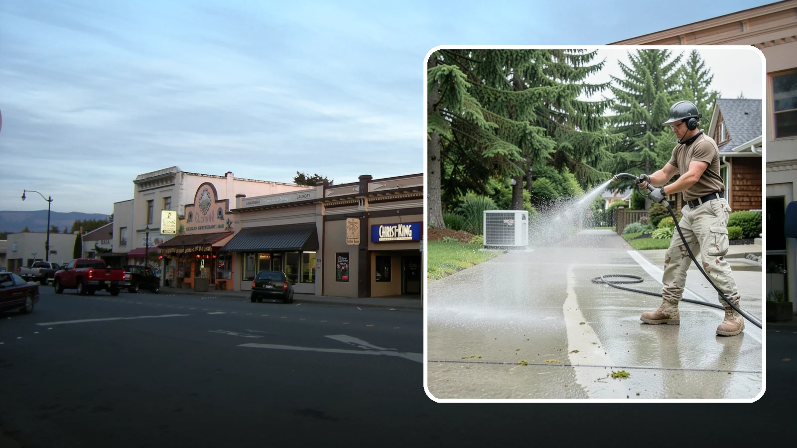 Concrete Pad Cleaning in Burlington, Skagit County, WA - Refresh AC pads, shed pads, and utility slabs that collect moss and debris in the damp Northwest climate.