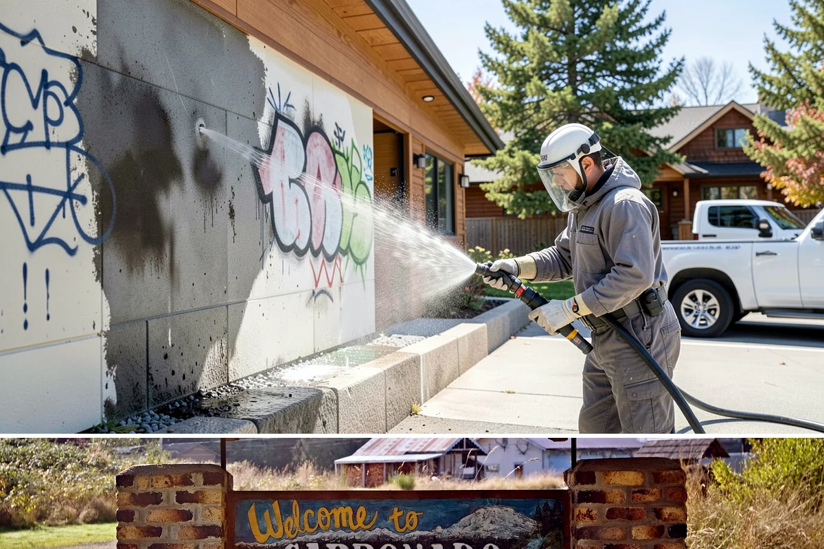 Concrete Pad Cleaning in Carbonado, Pierce County, WA - These shaded pads benefit from a summer cleaning when reduced rainfall slows the moss that otherwise returns quickly.