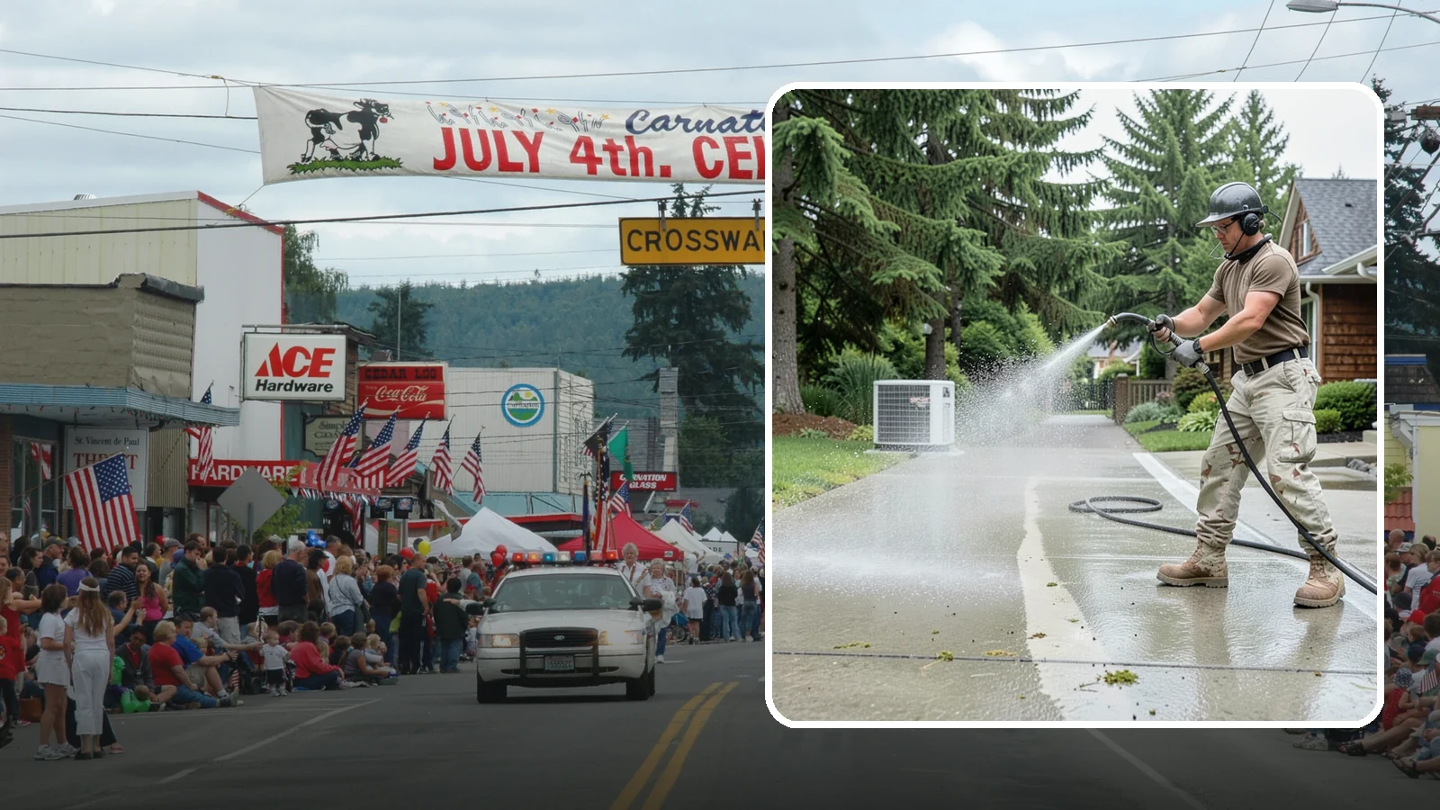 Concrete Pad Cleaning in Carnation, King County, WA - Refresh AC pads, shed pads, and utility slabs that collect moss and debris in the damp Northwest climate.