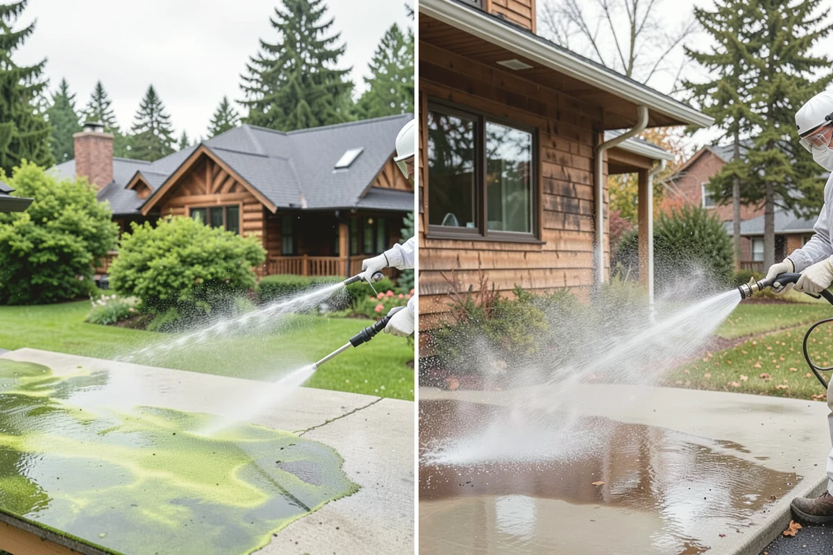 Concrete Pad Cleaning in Carnation, King County, WA - Clear loose debris from and around the pad