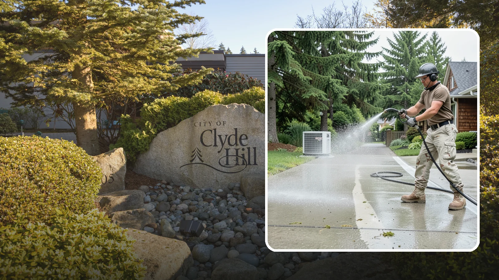Concrete Pad Cleaning in Clyde Hill, King County, WA - Refresh AC pads, shed pads, and utility slabs that collect moss and debris in the damp Northwest climate.