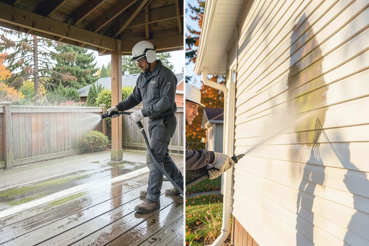 Concrete Pad Cleaning in Des Moines, King County, WA - Clear loose debris from and around the pad