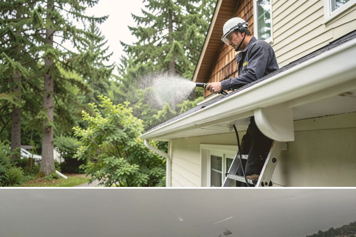 Concrete Pad Cleaning in Des Moines, King County, WA - These shaded pads benefit from a summer cleaning when reduced rainfall slows the moss that otherwise returns quickly.