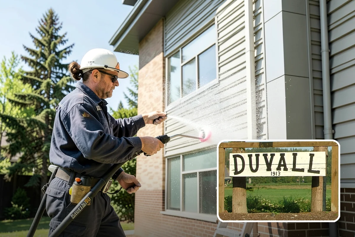 Concrete Pad Cleaning in Duvall, King County, WA - Clears moss from low, shaded utility slabs