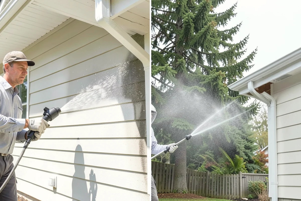 Concrete Pad Cleaning in Duvall, King County, WA - Clear loose debris from and around the pad