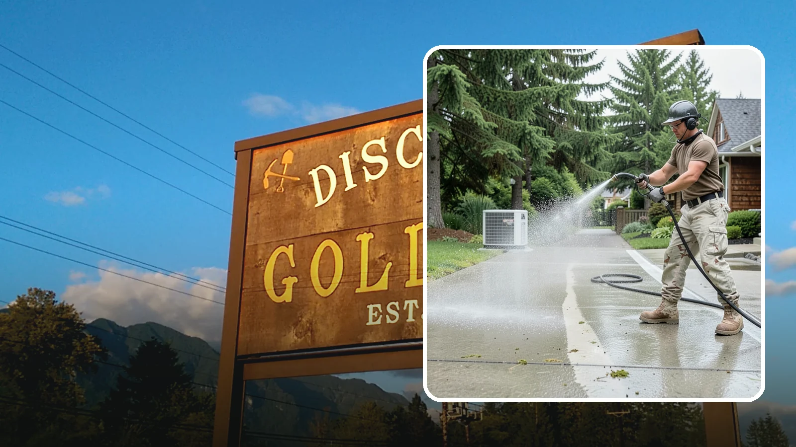 Concrete Pad Cleaning in Gold Bar, Snohomish County, WA - Refresh AC pads, shed pads, and utility slabs that collect moss and debris in the damp Northwest climate.