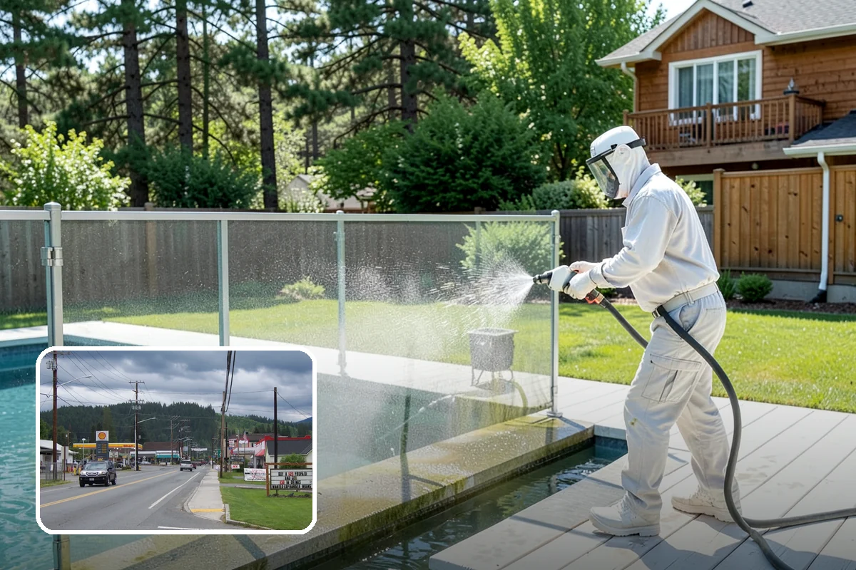Concrete Pad Cleaning in Granite Falls, Snohomish County, WA - Clears moss from low, shaded utility slabs