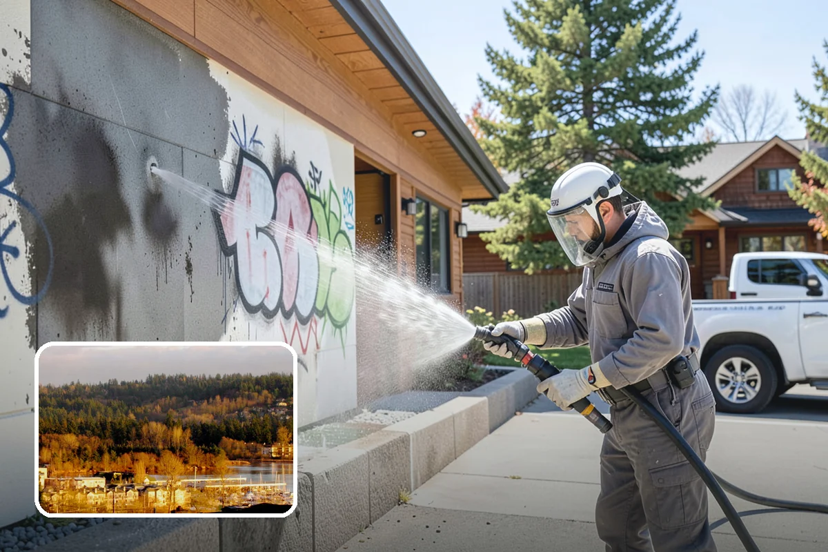 Concrete Pad Cleaning in Kenmore, King County, WA - Clears moss from low, shaded utility slabs