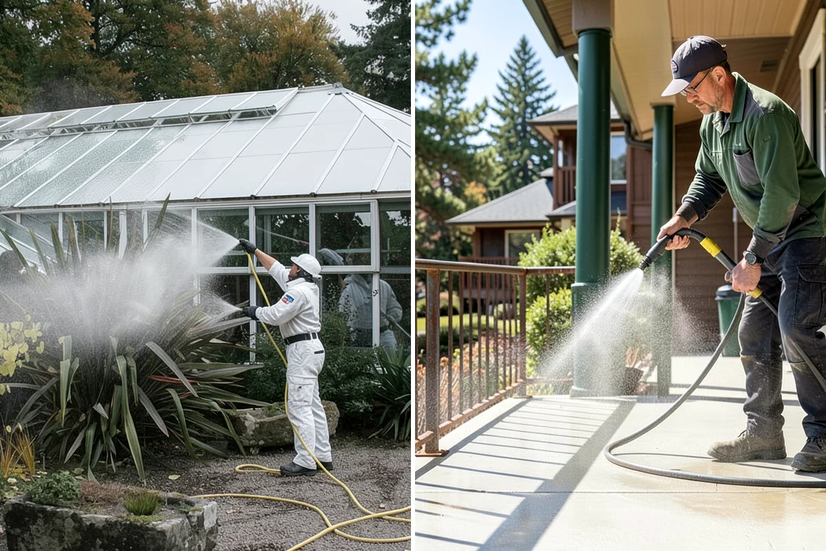 Concrete Pad Cleaning in Kenmore, King County, WA - Clear loose debris from and around the pad