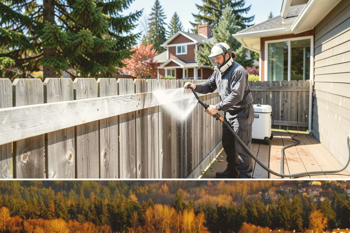 Concrete Pad Cleaning in Kenmore, King County, WA - These shaded pads benefit from a summer cleaning when reduced rainfall slows the moss that otherwise returns quickly.