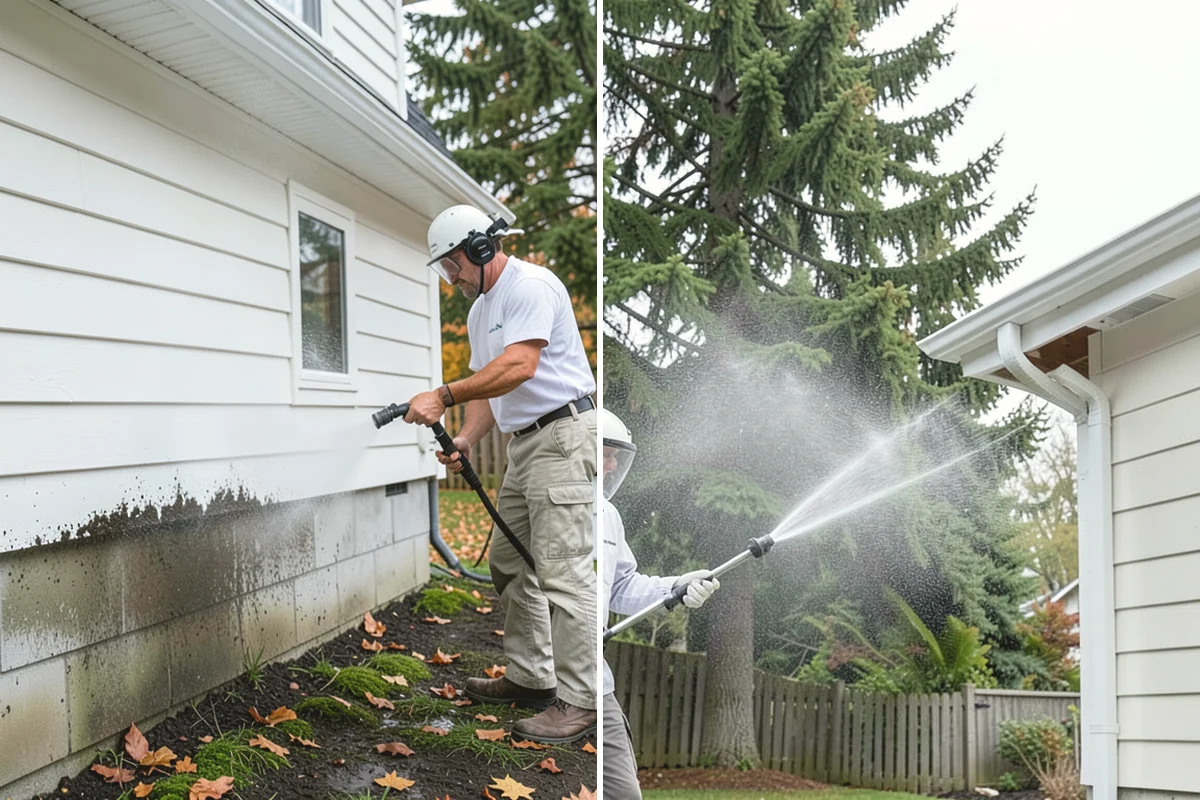 Concrete Pad Cleaning in Lake Stevens, Snohomish County, WA - Clear loose debris from and around the pad