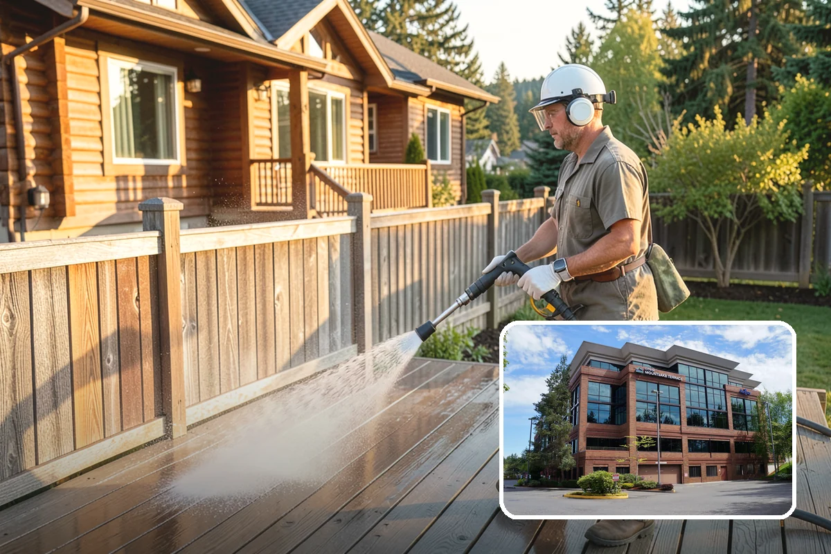 Concrete Pad Cleaning in Mountlake Terrace, Snohomish County, WA - Clears moss from low, shaded utility slabs