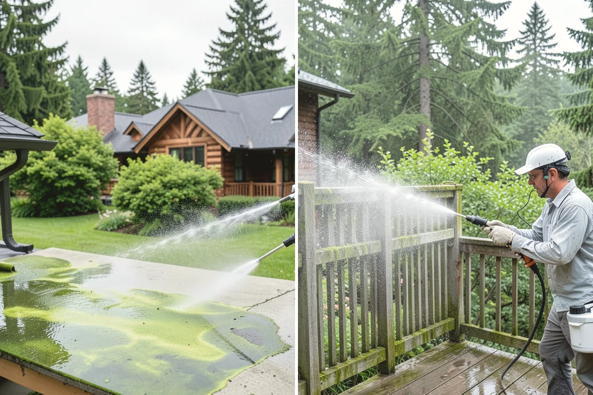 Concrete Pad Cleaning in Mountlake Terrace, Snohomish County, WA - Clear loose debris from and around the pad