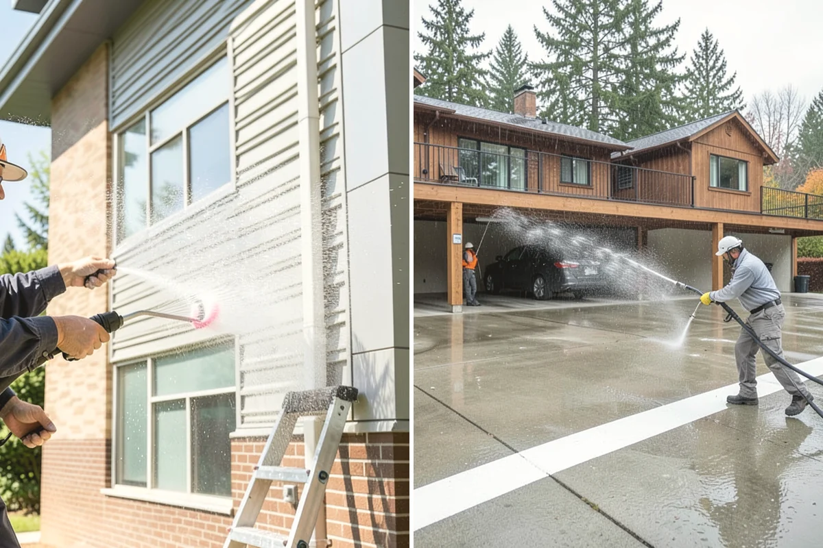 Concrete Pad Cleaning in Mukilteo, Snohomish County, WA - Clear loose debris from and around the pad