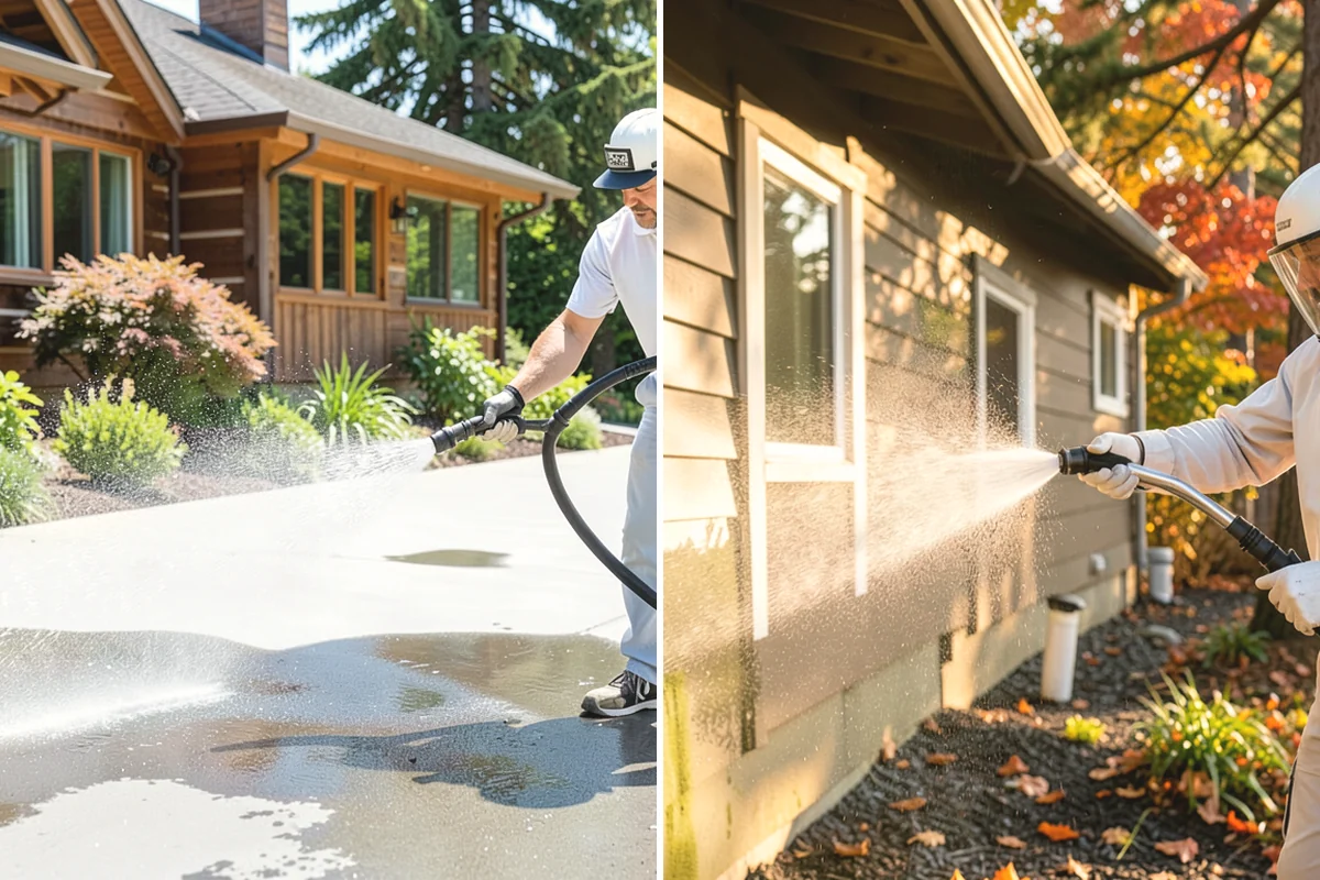 Concrete Pad Cleaning in Oak Harbor, Island County, WA - Clear loose debris from and around the pad