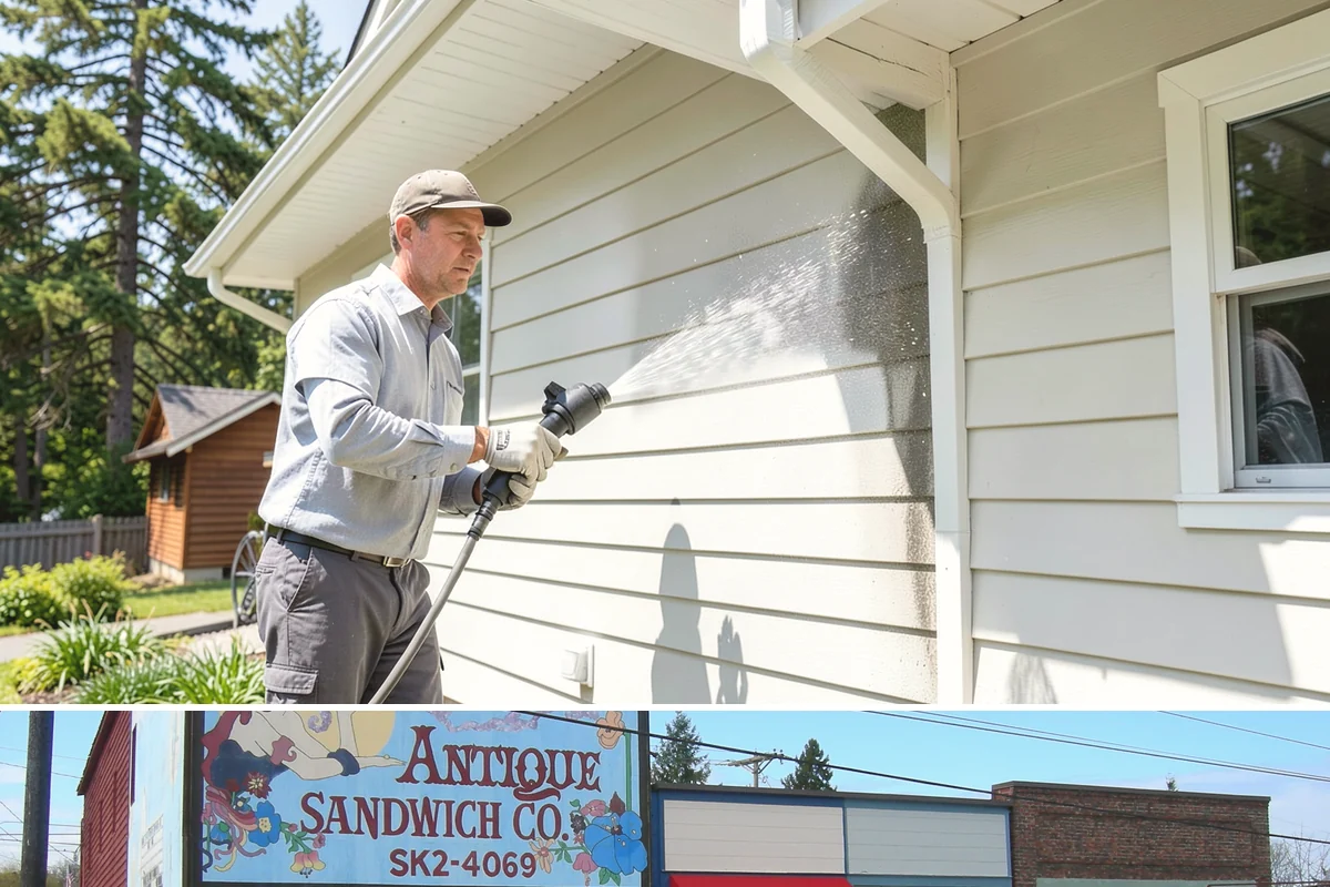 Concrete Pad Cleaning in Ruston, Pierce County, WA - These shaded pads benefit from a summer cleaning when reduced rainfall slows the moss that otherwise returns quickly.