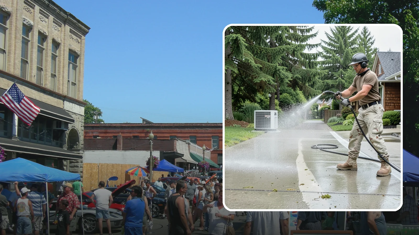 Concrete Pad Cleaning in Snohomish, Snohomish County, WA - Refresh AC pads, shed pads, and utility slabs that collect moss and debris in the damp Northwest climate.