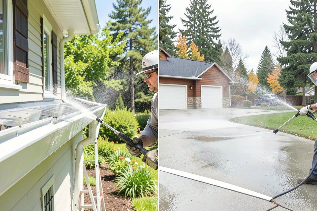 Concrete Pad Cleaning in University Place, Pierce County, WA - Clear loose debris from and around the pad