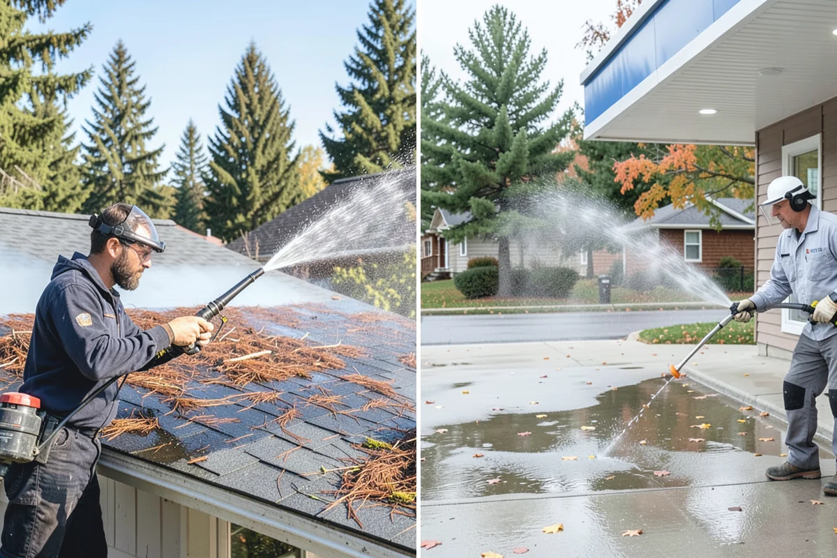 Concrete Patio Cleaning in Beaux Arts Village, King County, WA - Move furniture and clear the slab of debris