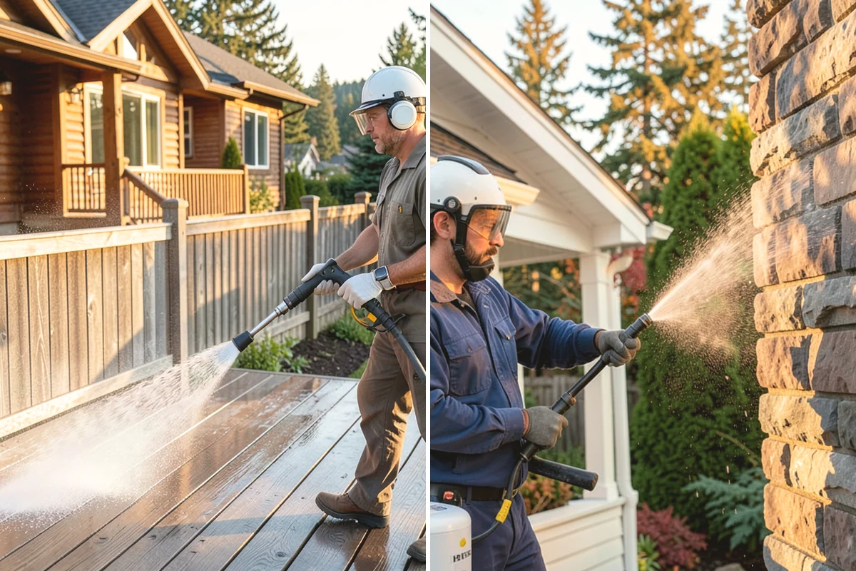 Concrete Patio Cleaning in Burien, King County, WA - Move furniture and clear the slab of debris