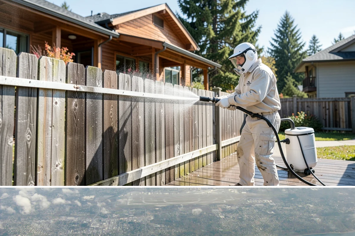 Concrete Patio Cleaning in Burien, King County, WA - Clean concrete patios in late spring so they are ready for peak Northwest patio season.
