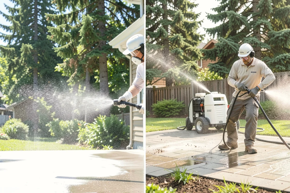 Concrete Patio Cleaning in Carbonado, Pierce County, WA - Move furniture and clear the slab of debris