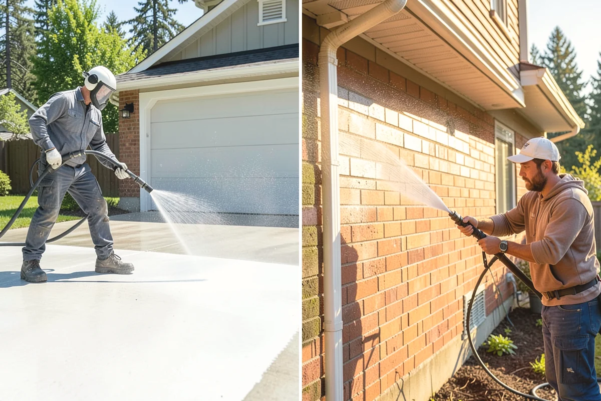 Concrete Patio Cleaning in Duvall, King County, WA - Move furniture and clear the slab of debris