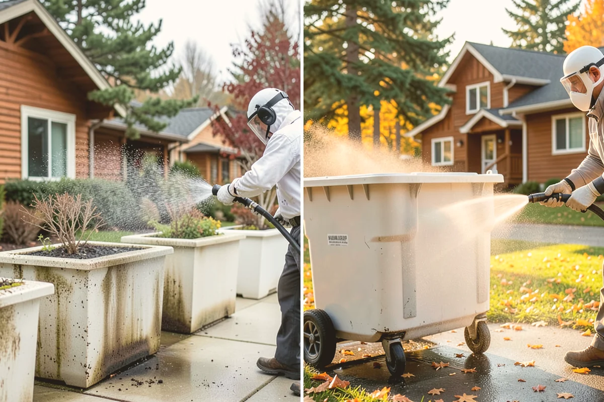 Concrete Patio Cleaning in Index, Snohomish County, WA - Move furniture and clear the slab of debris