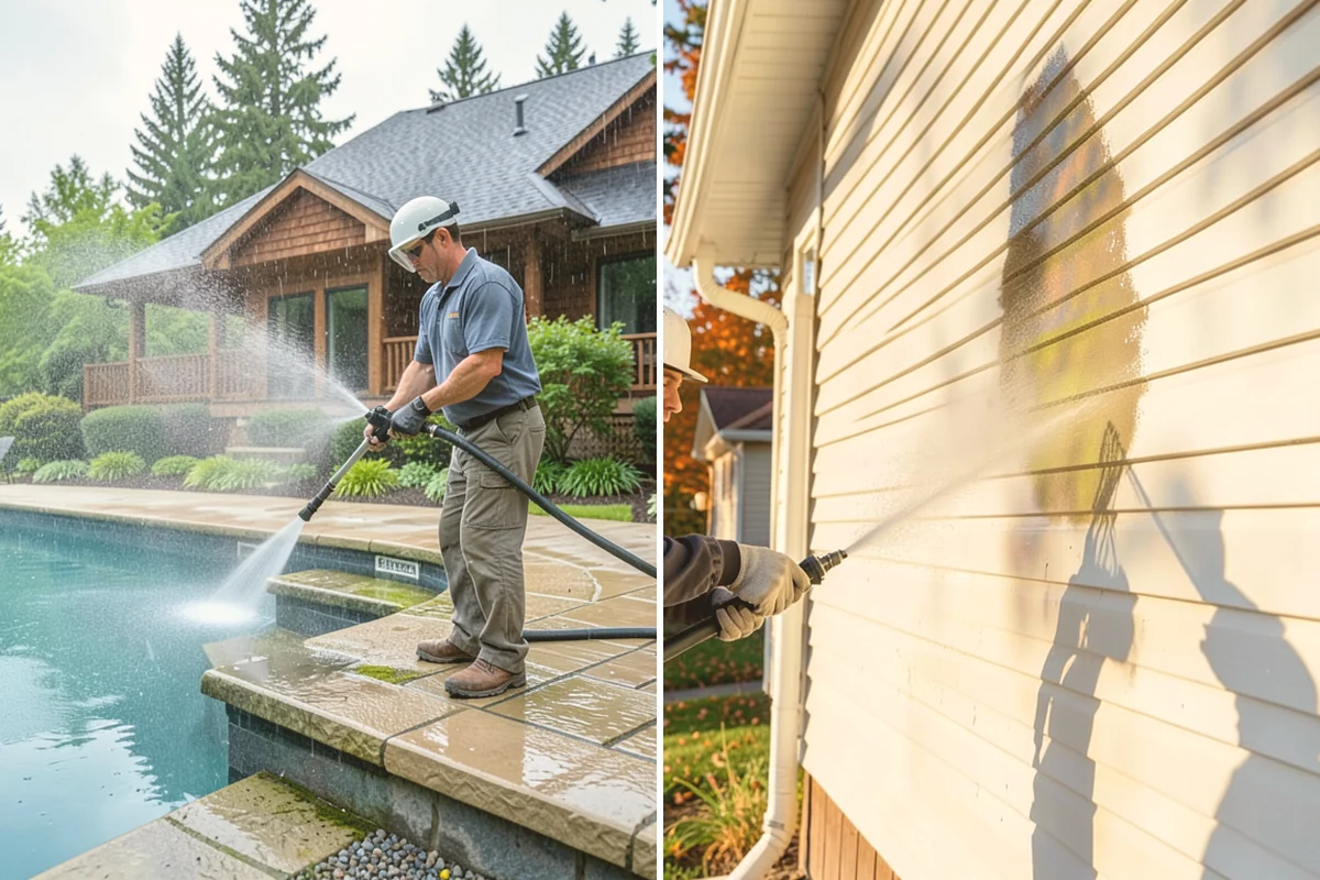 Concrete Patio Cleaning in Lynnwood, Snohomish County, WA - Move furniture and clear the slab of debris