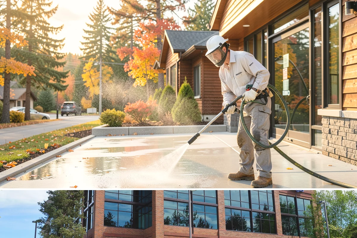 Concrete Patio Cleaning in Mountlake Terrace, Snohomish County, WA - Clean concrete patios in late spring so they are ready for peak Northwest patio season.