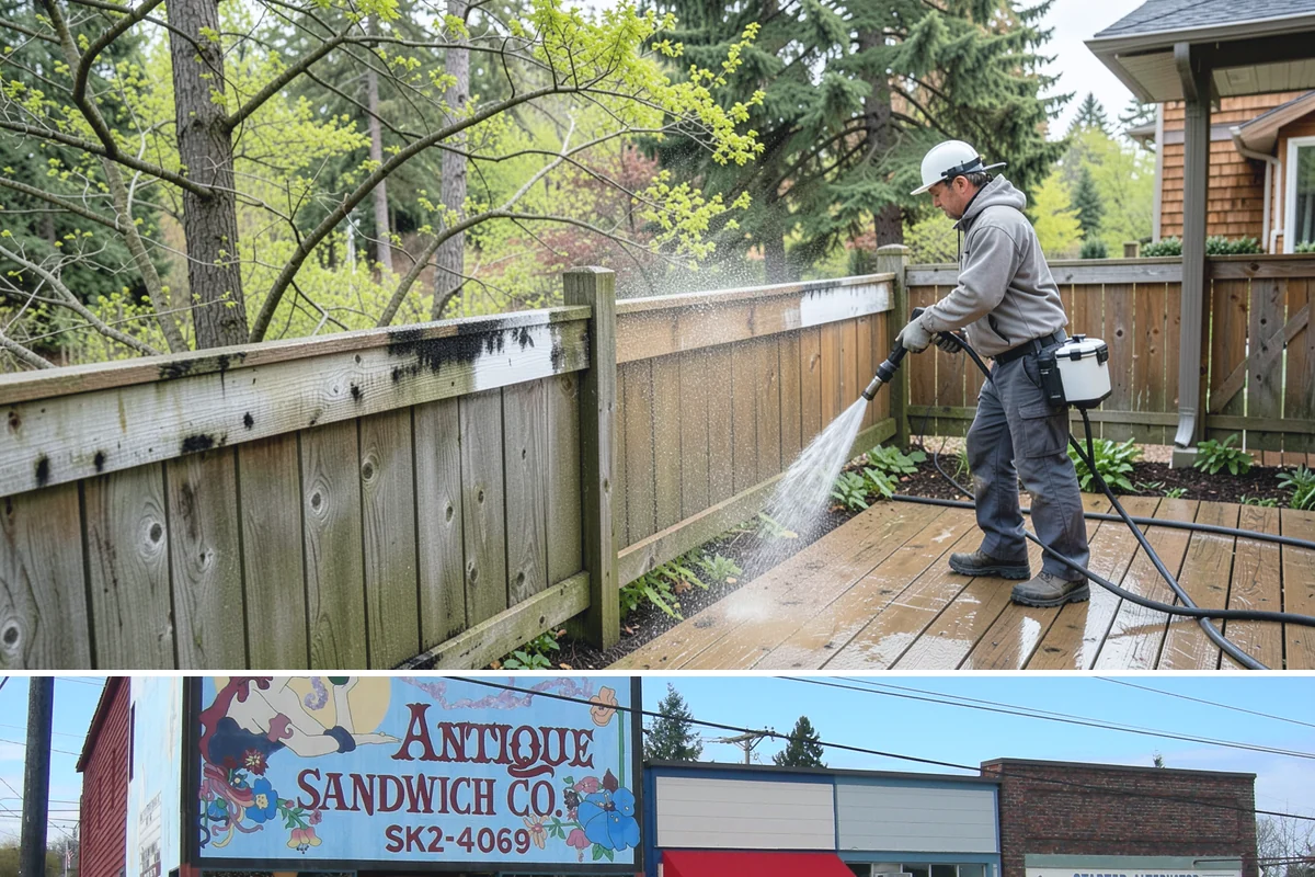 Concrete Patio Cleaning in Ruston, Pierce County, WA - Clean concrete patios in late spring so they are ready for peak Northwest patio season.