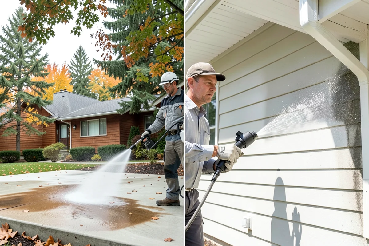 Concrete Patio Cleaning in Sedro-Woolley, Skagit County, WA - Move furniture and clear the slab of debris