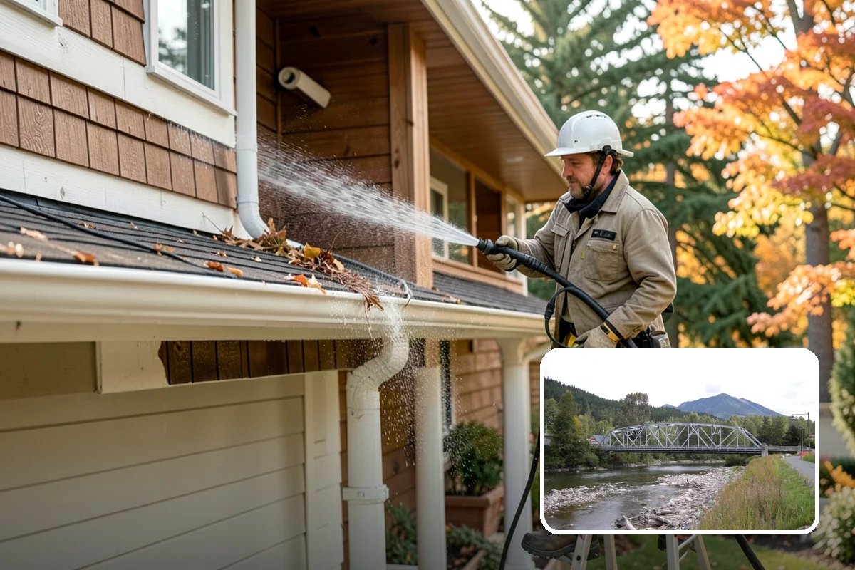 Concrete Patio Cleaning in Skykomish, King County, WA - Erases the green algae haze from the whole slab