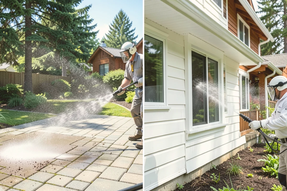Concrete Patio Cleaning in Snohomish, Snohomish County, WA - Move furniture and clear the slab of debris