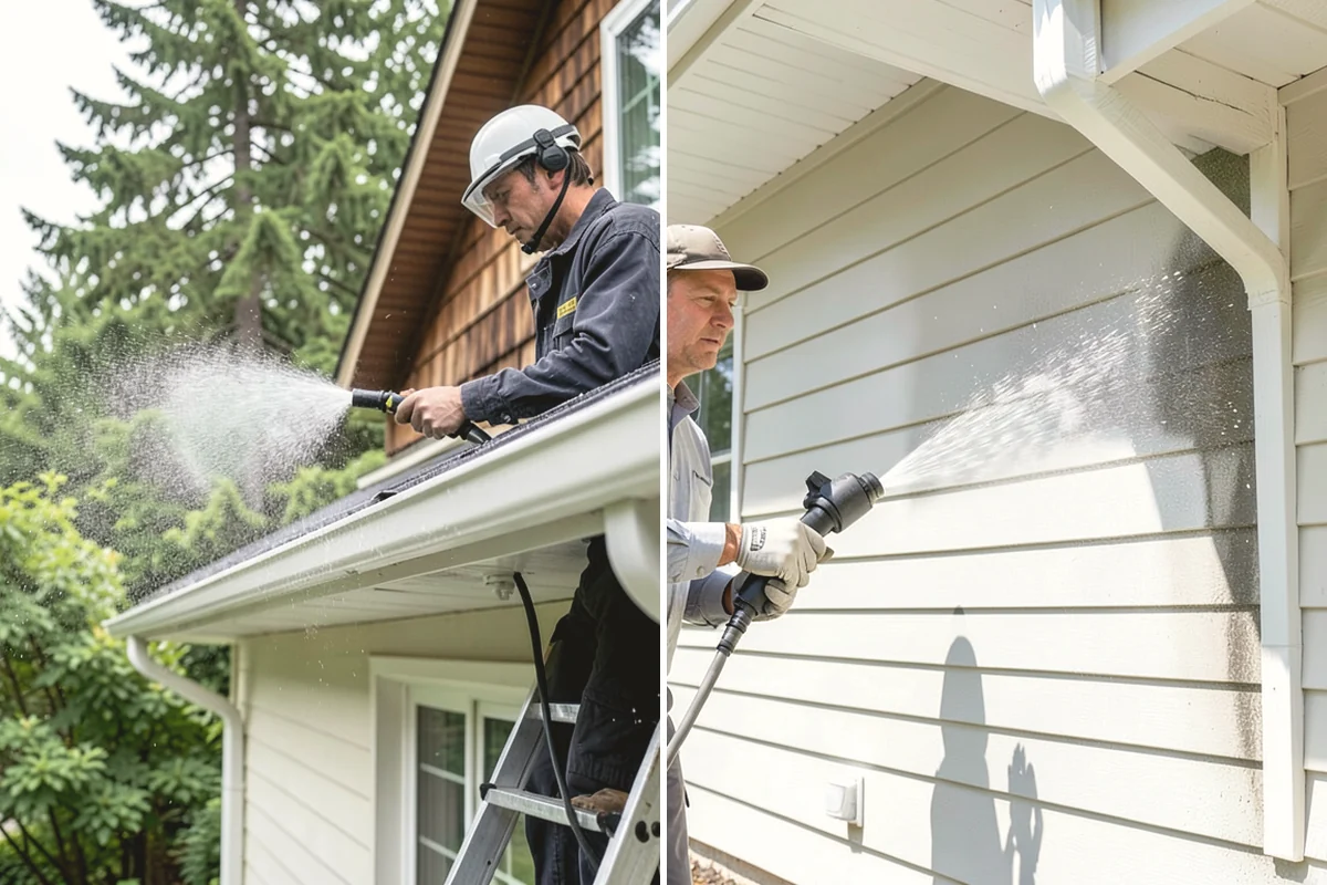 Concrete Patio Cleaning in Steilacoom, Pierce County, WA - Move furniture and clear the slab of debris