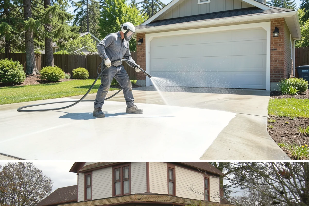 Concrete Patio Cleaning in Sumner, Pierce County, WA - Clean concrete patios in late spring so they are ready for peak Northwest patio season.