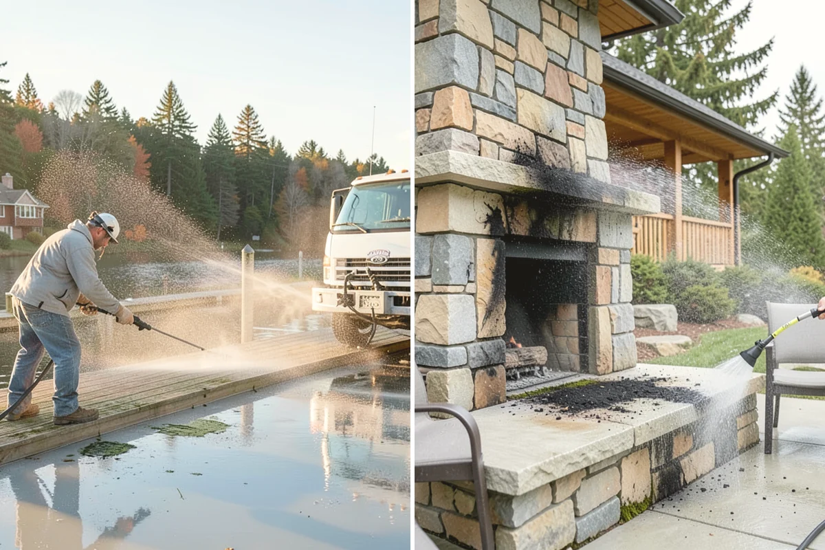 Concrete Patio Cleaning in Tacoma, Pierce County, WA - Move furniture and clear the slab of debris