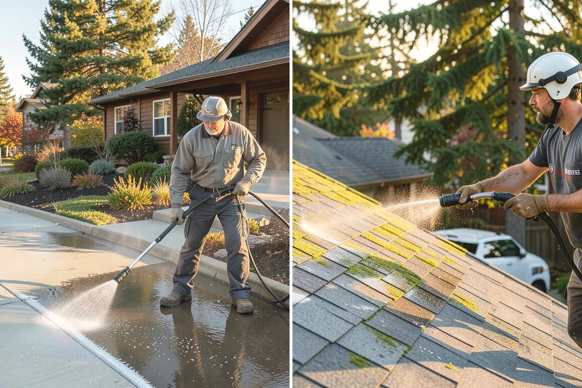 Concrete Patio Cleaning in Tukwila, King County, WA - Move furniture and clear the slab of debris