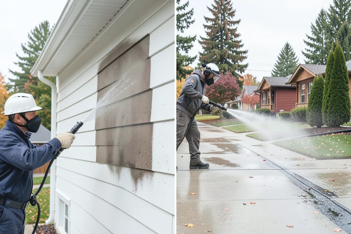 Concrete Patio Cleaning in Wilkeson, Pierce County, WA - Move furniture and clear the slab of debris