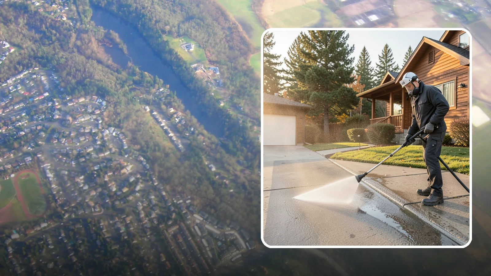 Concrete Restoration Cleaning in Algona, King County, WA - Deep-restore severely neglected concrete with combined treatment, cleaning, and brightening for a dramatic recovery.