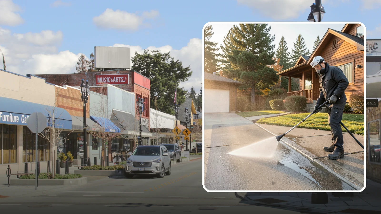Concrete Restoration Cleaning in Bothell, King County, WA - Deep-restore severely neglected concrete with combined treatment, cleaning, and brightening for a dramatic recovery.