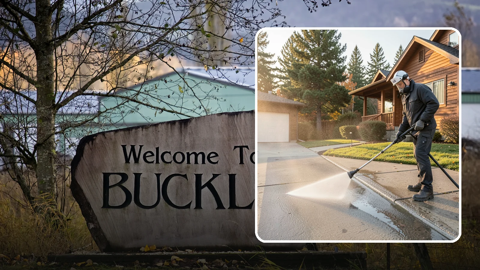 Concrete Restoration Cleaning in Buckley, Pierce County, WA - Deep-restore severely neglected concrete with combined treatment, cleaning, and brightening for a dramatic recovery.