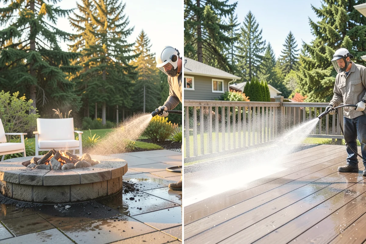 Concrete Restoration Cleaning in Burlington, Skagit County, WA - Evaluate the depth of growth and staining