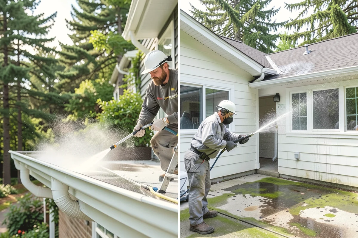 Concrete Restoration Cleaning in Carbonado, Pierce County, WA - Evaluate the depth of growth and staining