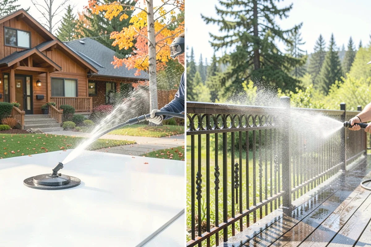Concrete Restoration Cleaning in Carnation, King County, WA - Evaluate the depth of growth and staining