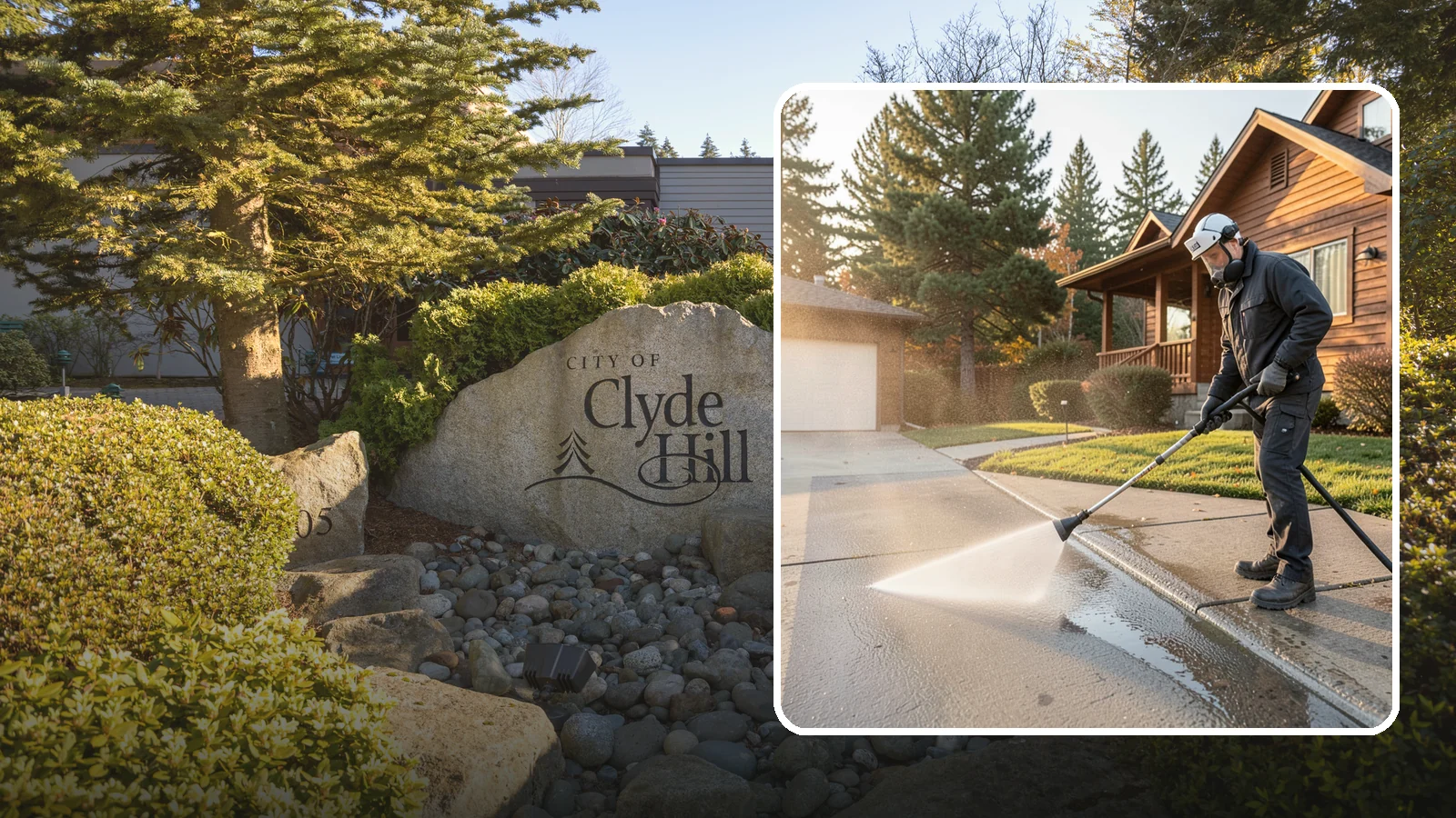 Concrete Restoration Cleaning in Clyde Hill, King County, WA - Deep-restore severely neglected concrete with combined treatment, cleaning, and brightening for a dramatic recovery.