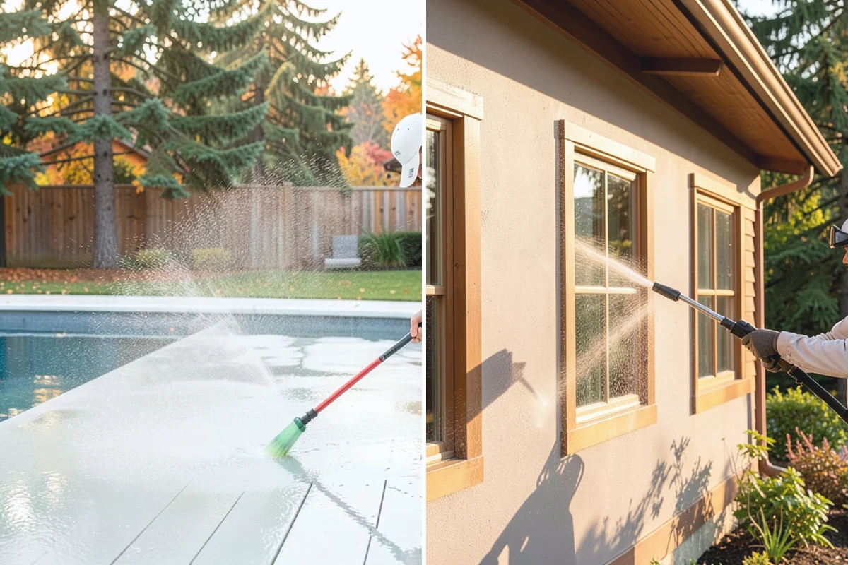 Concrete Restoration Cleaning in Des Moines, King County, WA - Evaluate the depth of growth and staining