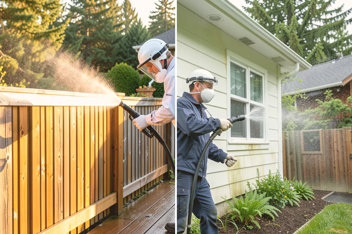 Concrete Restoration Cleaning in Eatonville, Pierce County, WA - Evaluate the depth of growth and staining
