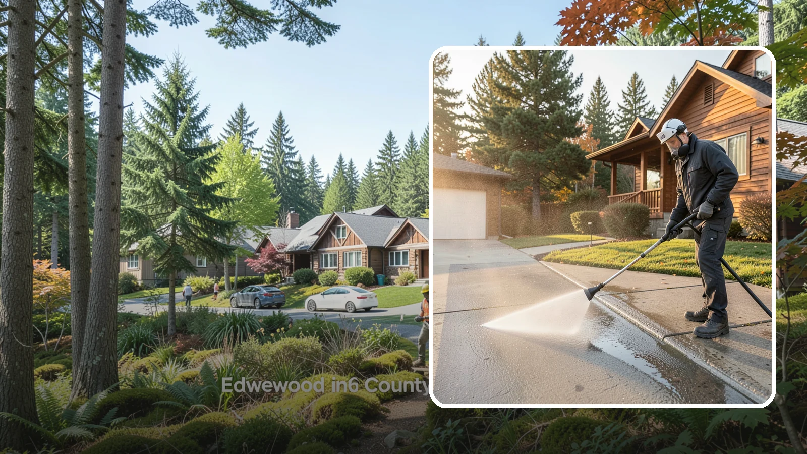 Concrete Restoration Cleaning in Edgewood, Pierce County, WA - Deep-restore severely neglected concrete with combined treatment, cleaning, and brightening for a dramatic recovery.